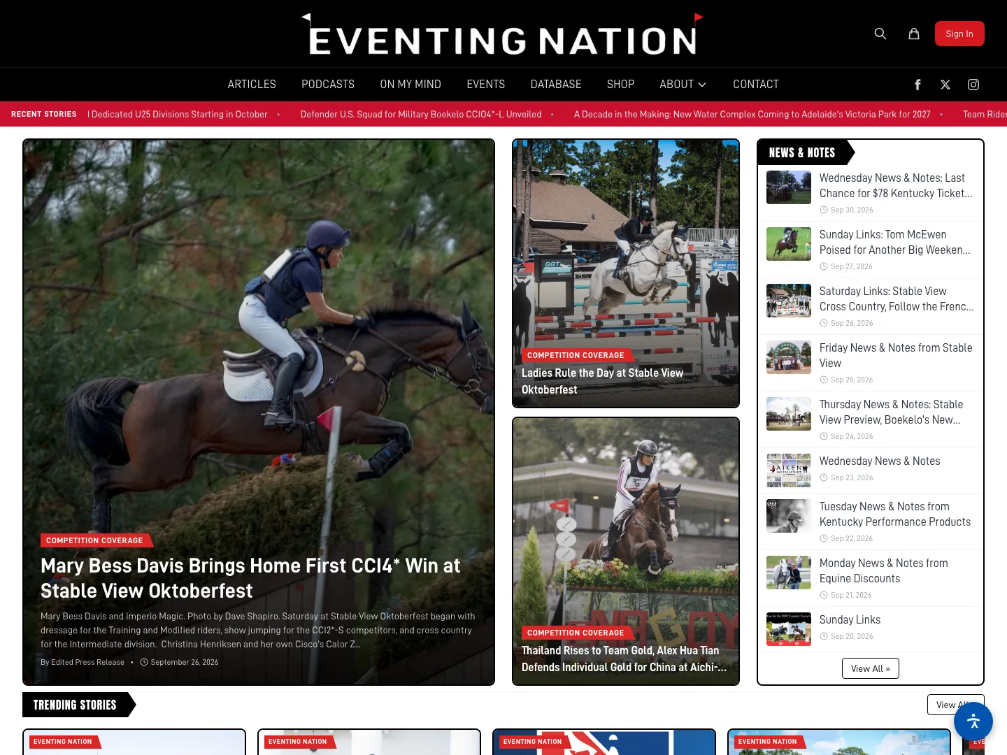 Eventing Nation, rebuilt screenshot 1 of 1